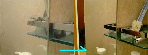 浴室鏡の水垢